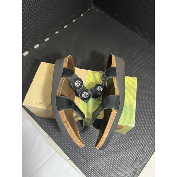 Naot Womens Marissa Wedge Slide Straps Sandals Madras Black Size 40 US 9 - Picture 7 of 9